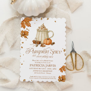 Pumpkin Spice & Everything Nice Fall Bridal Shower Invitation