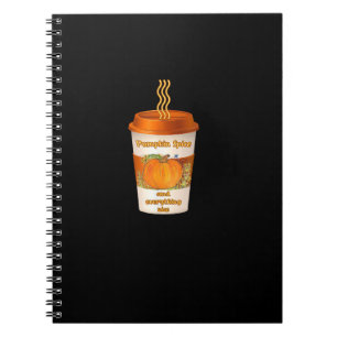 Pumpkin Spice & Everything Nice Fall Colorful Coff Notebook