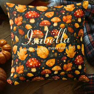 Pumpkin Spice & Everything Nice   Fall Mushroom Cushion