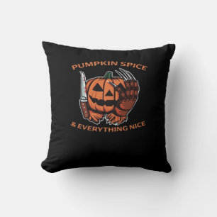 Pumpkin Spice & Everything Nice Funny Meme Cushion