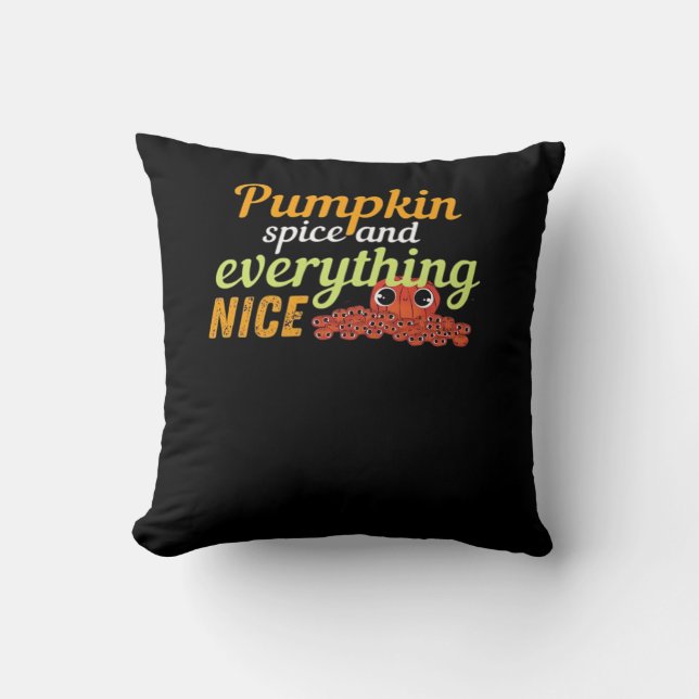 Pumpkin Spice & Everything Nice Halloween Basic De Cushion (Front)