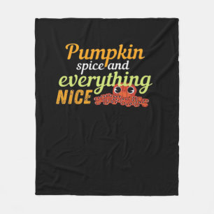 Pumpkin Spice & Everything Nice Halloween Basic De Fleece Blanket