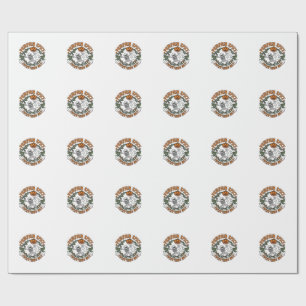 Pumpkin Spice Everything Nice Halloween Skeleton V Wrapping Paper