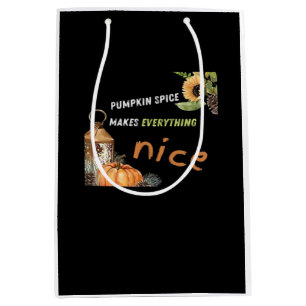 Pumpkin Spice & Everything Nice Halloween Viral De Medium Gift Bag