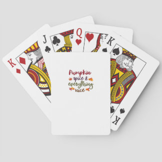 Pumpkin Spice & Everything Nice Latte Lover Playing Cards