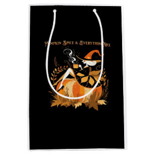 Pumpkin Spice & Everything Nice Meme & Funny Medium Gift Bag