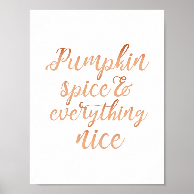 Pumpkin spice & everything nice poster (Front)
