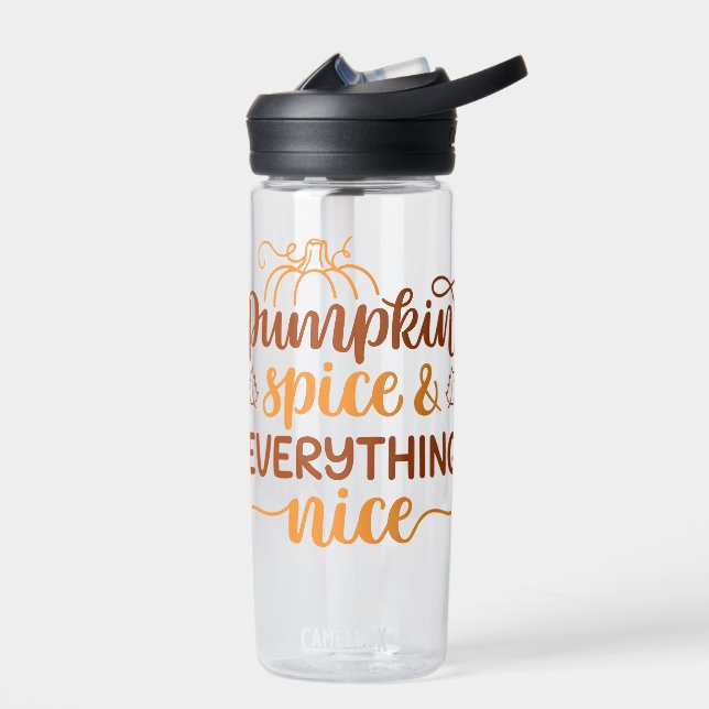 Pumpkin Spice & Everything Nice Water Bottle (Left)