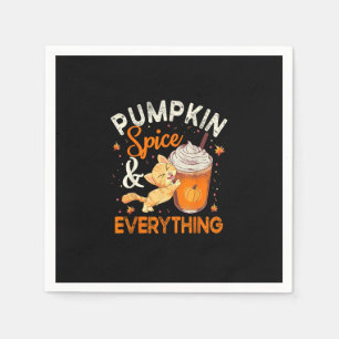 Pumpkin Spice Everything Shirt Cat Lover Cute Autu Napkin