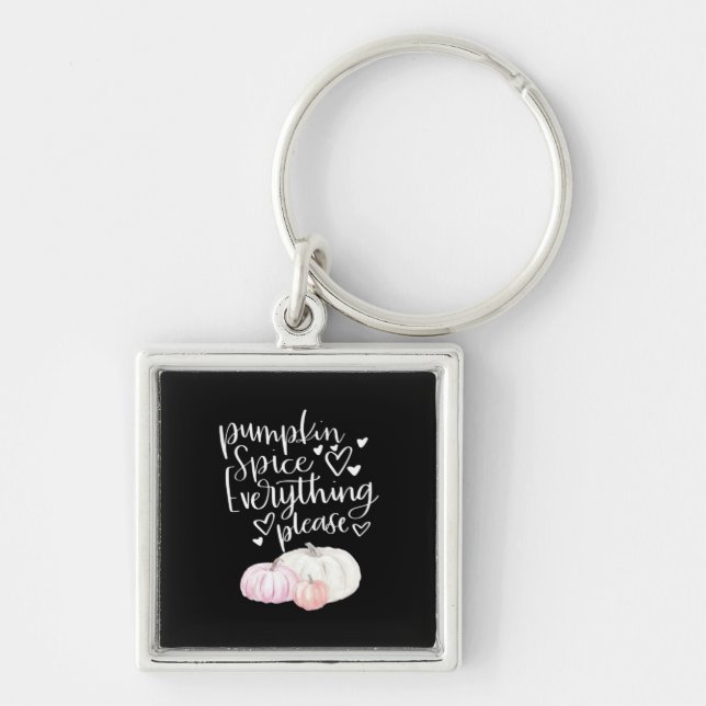 Pumpkin Spice Everything Sloth Halloween Key Ring (Front)