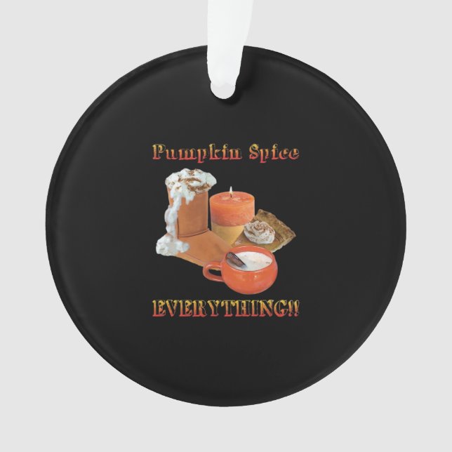 Pumpkin Spice Everything Sloth Halloween Ornament (Front)