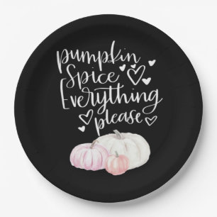 Pumpkin Spice Everything Sloth Halloween Paper Plate