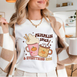 Pumpkin spice fall fashion cute Latte Coffee T-Shirt