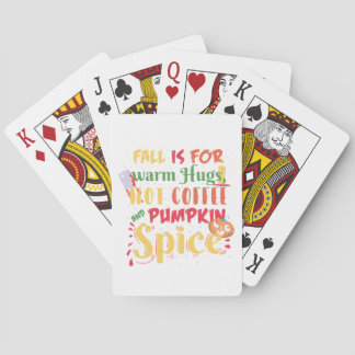 Pumpkin Spice Fall Halloween Playing Cards