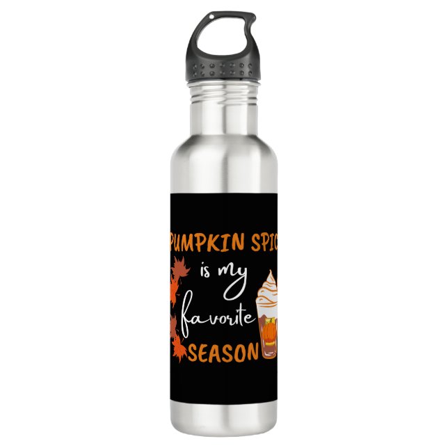 Pumpkin Spice Fall Season Autumn 710 Ml Water Bottle (Front)
