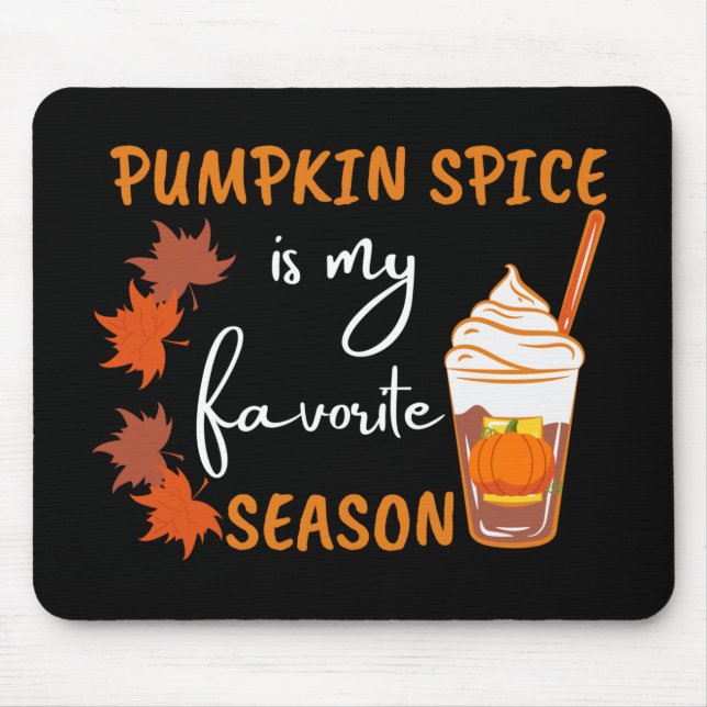 Pumpkin Spice Fall Season Autumn Mouse Mat (Front)