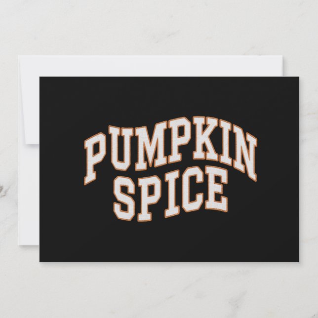 Pumpkin Spice Fall Shirt Thanksgiving  Holiday Card (Front)