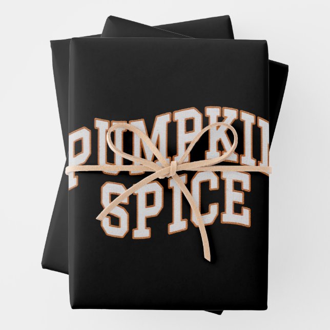 Pumpkin Spice Fall Shirt Thanksgiving  Wrapping Paper Sheet (In situ)