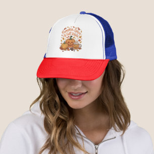 Pumpkin Spice & Fall Vibes Trucker Hat
