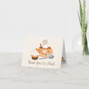 Pumpkin Spice Fall Wedding Shower Thank You Card