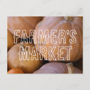 Pumpkin Spice Farmer's Market Fall Autumn Postcard