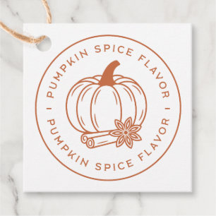 Pumpkin spice flavor homemade aesthetic favour tags