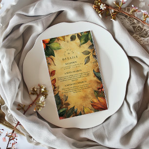 Pumpkin Spice Floral Wedding Enclosure Card