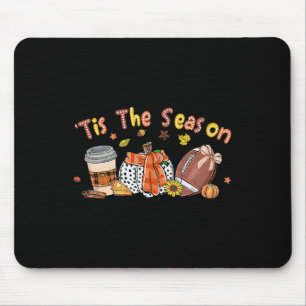 Pumpkin Spice Football Tis The Season Fall Thanksg Mouse Mat