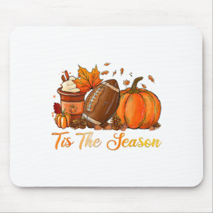 Pumpkin Spice Football Tis The Season Fall Thanksg Mouse Mat