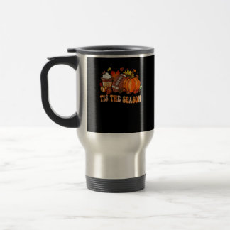 Pumpkin Spice Football Tis The Season Travel Mug