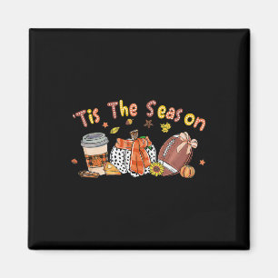 Pumpkin Spice Footbyll Tis The Season Fall Thanksg Magnet