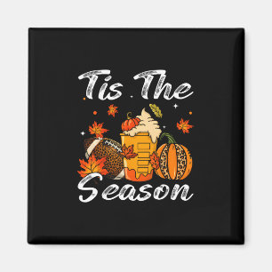 Pumpkin Spice Footll Tis The Season Fall Thanksgiv Magnet