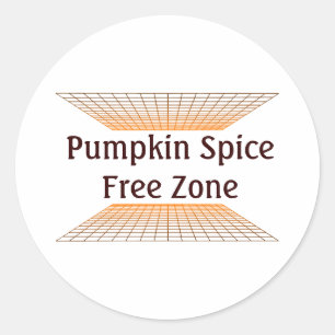 Pumpkin Spice Free Zone Classic Round Sticker