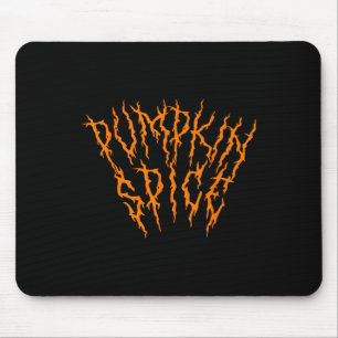 Pumpkin Spice Fun Heavy Black Metal Music Hallowee Mouse Mat