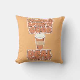 Pumpkin Spice Funny Cute Cartoon Slogan Cushion