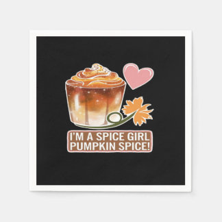 Pumpkin Spice Girl Fall Latte Sticker Napkin