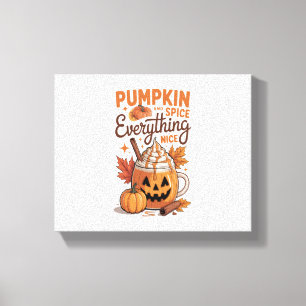 Pumpkin Spice Halloween Canvas Print