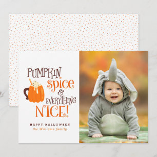 Pumpkin Spice Halloween Photo Cards
