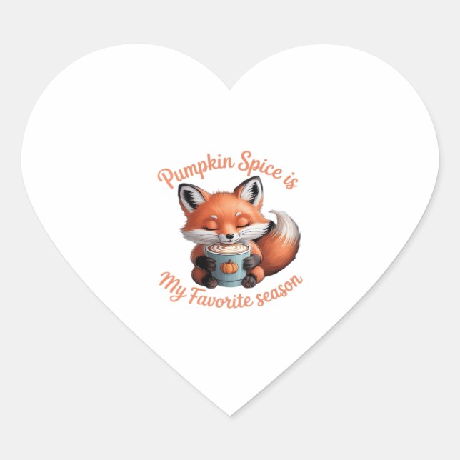 Pumpkin Spice Is My Favourite Season Fall Classic  Heart Sticker (Front)