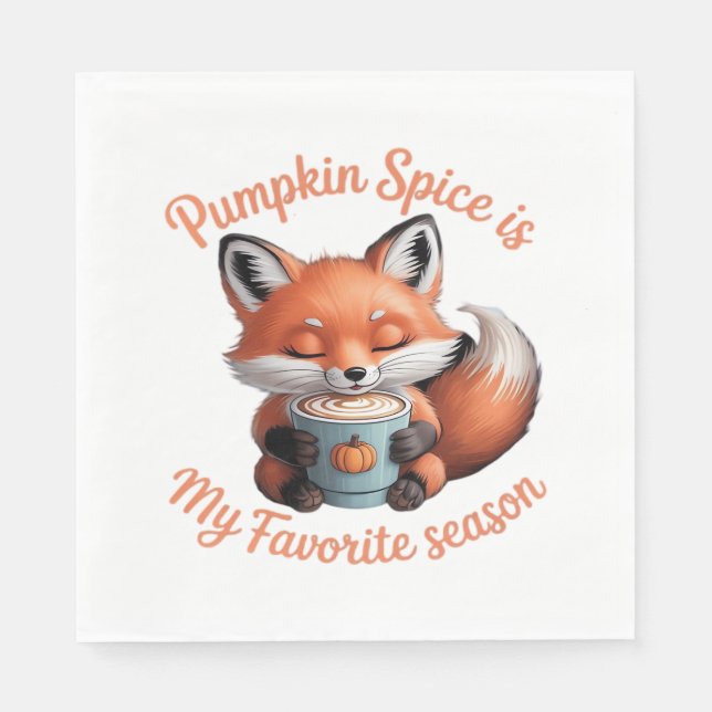 Pumpkin Spice Is My Favourite Season Fall Classic  Napkin (Front)