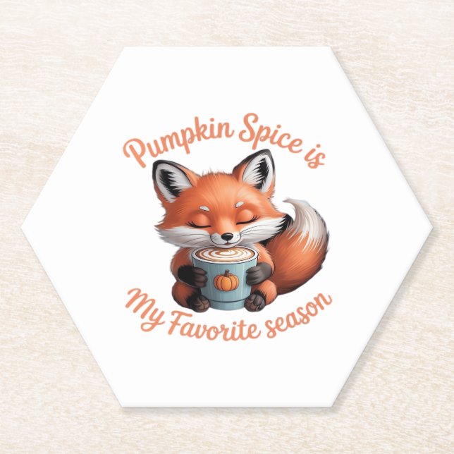 Pumpkin Spice Is My Favourite Season Fall Classic  Paper Coaster (Front)