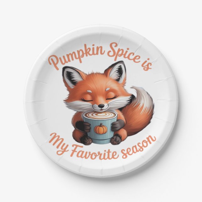 Pumpkin Spice Is My Favourite Season Fall Classic  Paper Plate (Front)