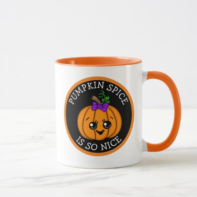 Pumpkin Spice is so Nice Halloween Autumn Mug (Right)