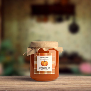 Pumpkin Spice Jam Autumn Product Label Sticker