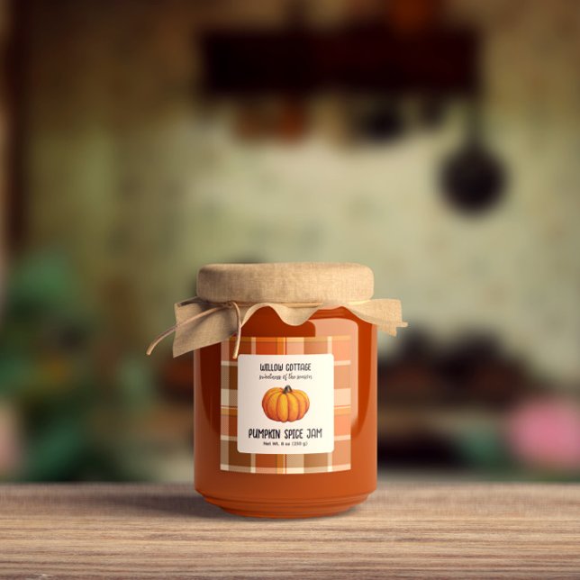 Pumpkin Spice Jam Autumn Product Label Sticker (Creator Uploaded)