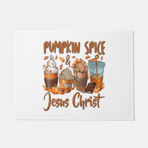 Pumpkin Spice Jesus Christ Doormat