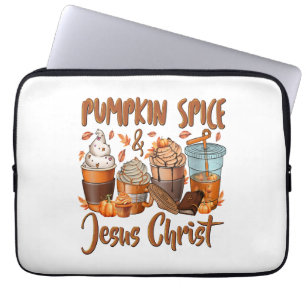Pumpkin Spice Jesus Christ Laptop Sleeve