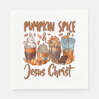 Pumpkin Spice Jesus Christ Napkin