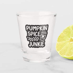 Pumpkin Spice Junkie - Autumn Latte Lover Gift Shot Glass