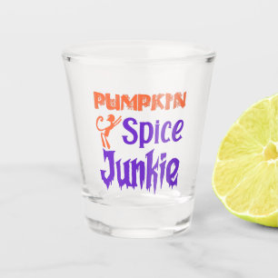 Pumpkin Spice Junkie - Funny Fall Coffee Gift Shot Glass